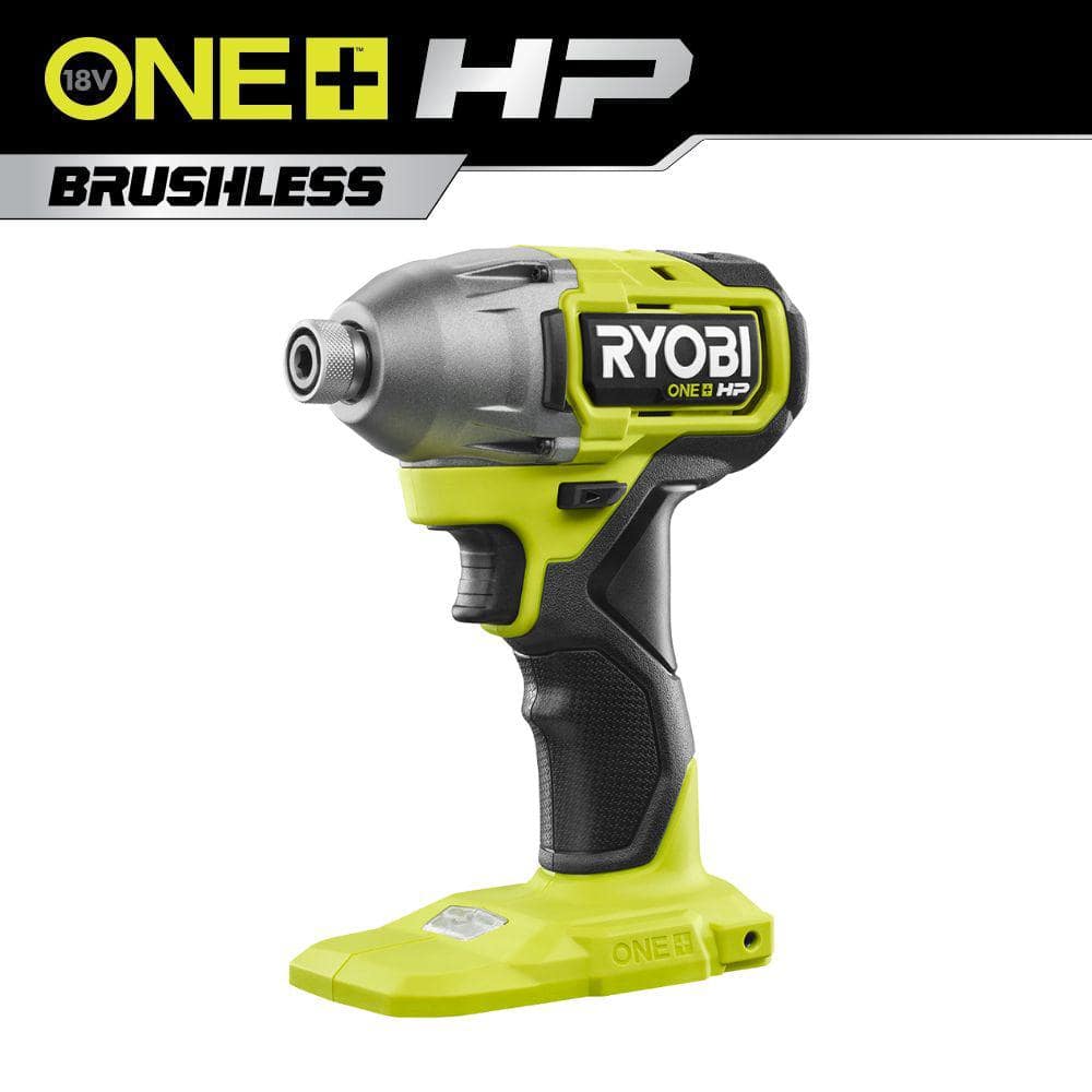 RYOBI ONE+ HP 18V Brushless Cordless 1/4 in. Impact Driver (Tool Only)  PBLID01B - The Home Depot