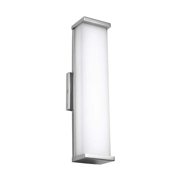 Generation Lighting Altron Polished Stainless Steel Outdoor Integrated LED Wall Mount Sconce