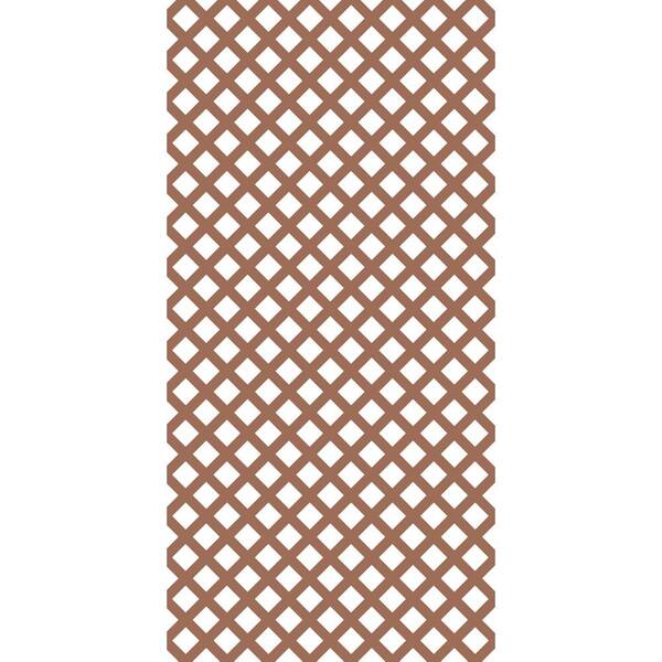 GRID AXCENTS 4 ft. x 8 ft. Saguaro Traditional Vinyl Lattice (2-Pack)