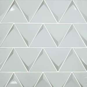 Triangolo Triangle 5 in. x 5 in. Glossy Sky Blue Ceramic Wall Tile (1.43 sq. ft./Case)