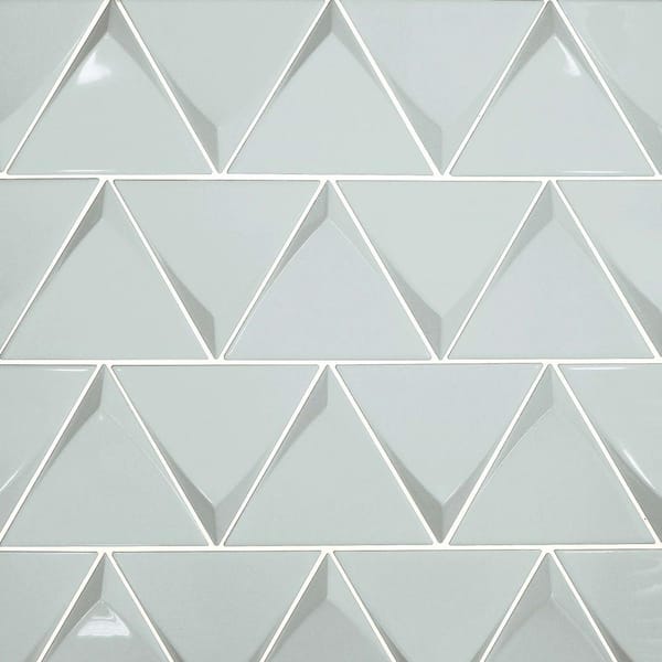 Bedrosians Triangolo Triangle 5 in. x 5 in. Glossy Sky Blue Ceramic Wall Tile (1.43 sq. ft./Case)