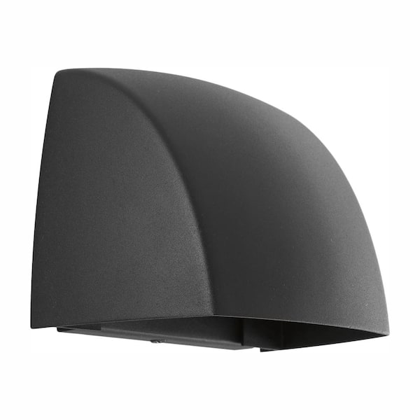 Cornice Collection 1-Light Black 4.75 in. Outdoor Integrated LED Wall Lantern Sconce