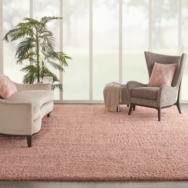 Malibu Shag Blush 8 ft. x 10 ft. Shag Contemporary Area Rug
