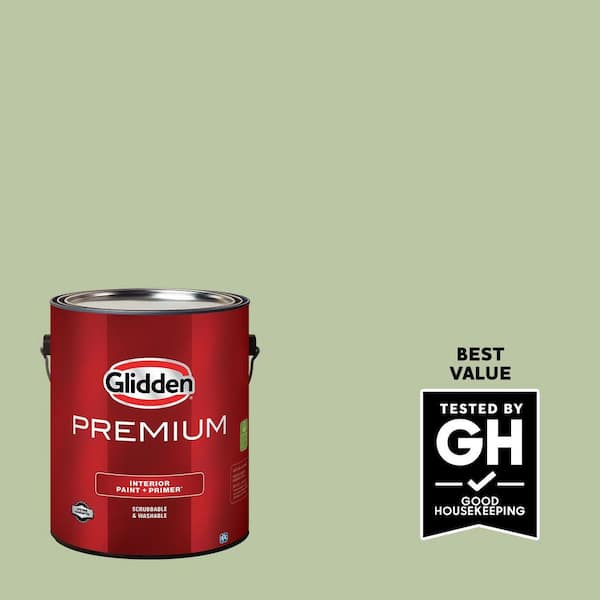 Glidden Premium 1 gal. PPG1121-4 Quaking Grass Semi-Gloss Interior Paint