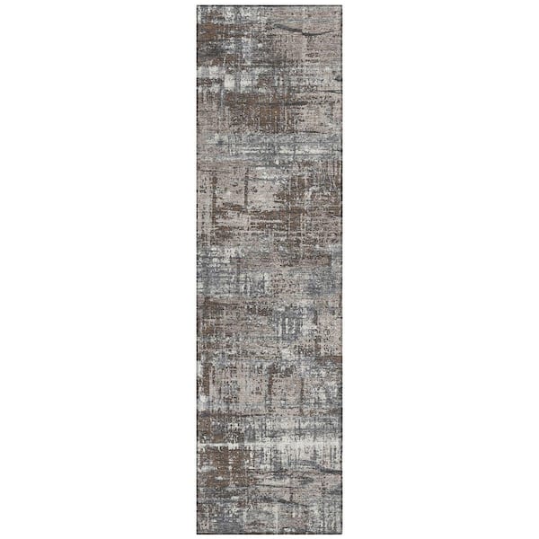 Chantille Machine Washable Indoor/Outdoor Abstract ACN1969 Brown 2 ft. 3 in. x 7 ft. 6 in. Runner Rug