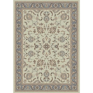 Alba Softmint 3 ft. x 5 ft. Traditional Oriental Floral Area Rug