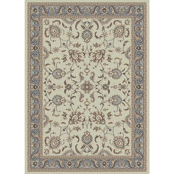 Unbranded Alba Softmint 3 ft. x 5 ft. Traditional Oriental Floral Area Rug
