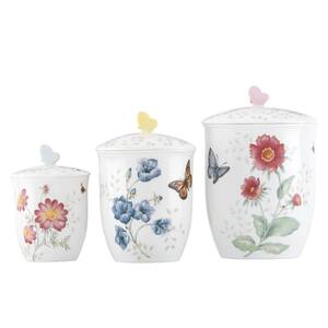 Butterfly Meadow 3 -Piece Porcelain Canister Set