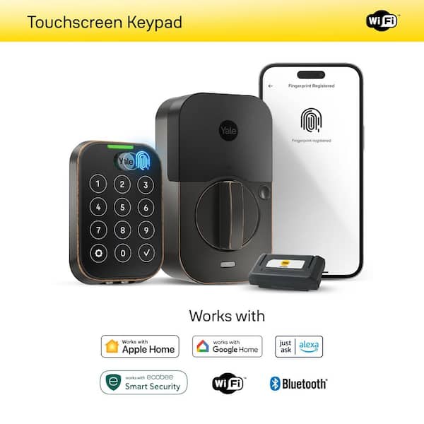 Assure Lock 2; Keyless Smart Door Lock with Wi-Fi and Fingerprint Access; Oil Rubbed Bronze