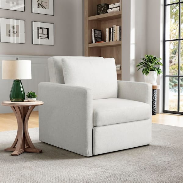 Serta Boston 35 in. Cream Twin Size Sofa Bed
