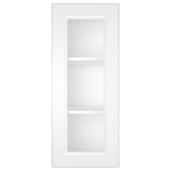HOMEIBRO 15-in W X 12-in D X 36-in H in Traditional White Plywood Ready to Assemble Wall kitchen Cabinet