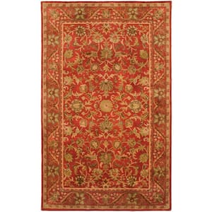 Antiquity Red 4 ft. x 6 ft. Border Area Rug