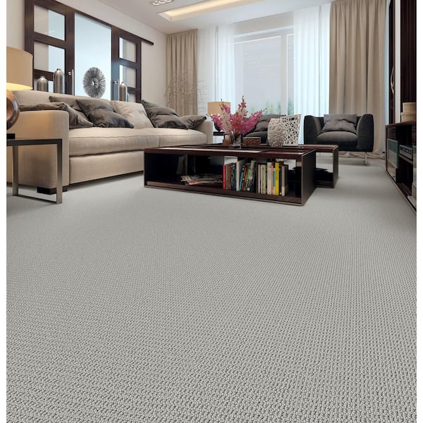 Bellridge Color Bone China - 37oz. Nylon Loop Gray Carpet - Installation Required