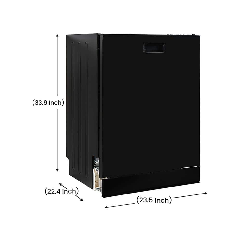 Black 24-Inch Energy Star Top Control Dishwasher