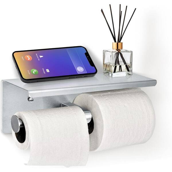 Ciieeo Wall-Mounted Stainless Steel Toilet Paper Holder – Silver, 16x14x10.5cm, Rustproof, For Bathroom & Kitchen Tissue Organization