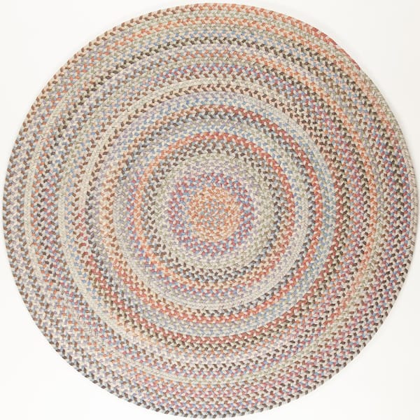Greenwich Graphite Multi 4 ft. x 4 ft. Round Indoor Braided Area Rug