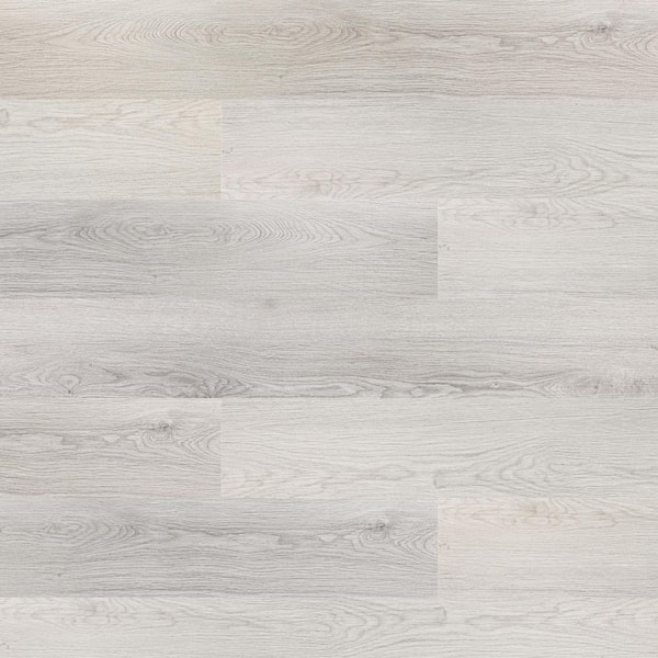 24 MIL x 7.17 in. W x 48.03 in. L Click Lock Waterproof SPC Vinyl Plank Flooring, Light Gray (23.9 sq. ft. /case)