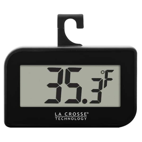 La Crosse Technology Small Black Digital Thermometer with Hook