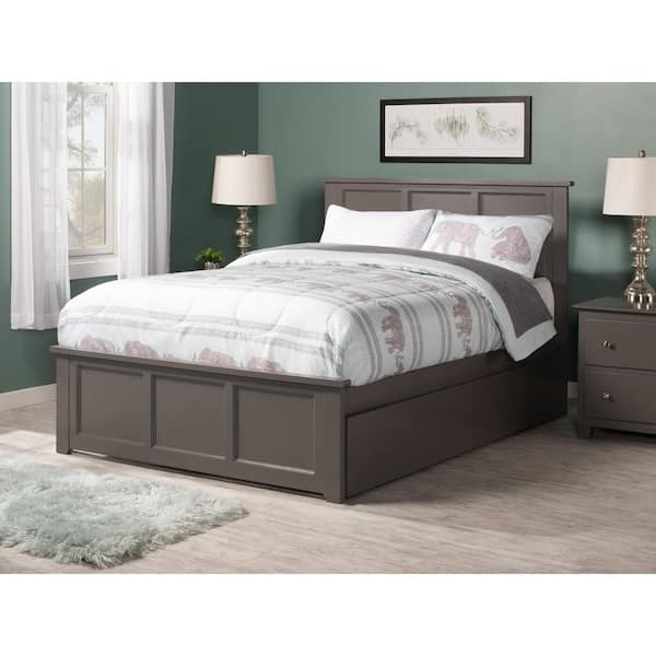 Atlantic Furniture Madison Bed with 2 Drawers Atlantic Grey Full