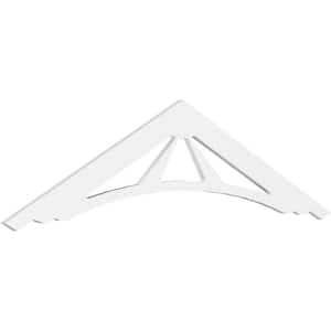 1 in. x 72 in. x 18 in. (6/12) Pitch Stanford Gable Pediment Architectural Grade PVC Moulding