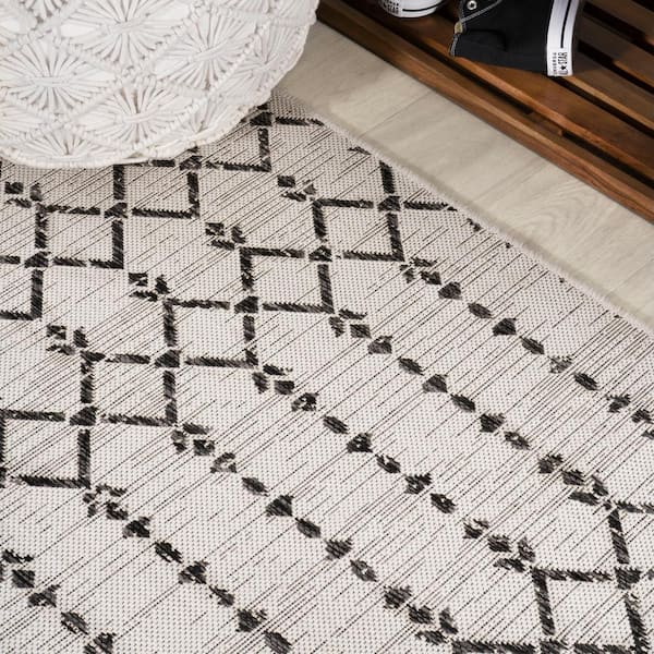 JONATHAN Y Ourika Moroccan Geometric Textured Weave Cream