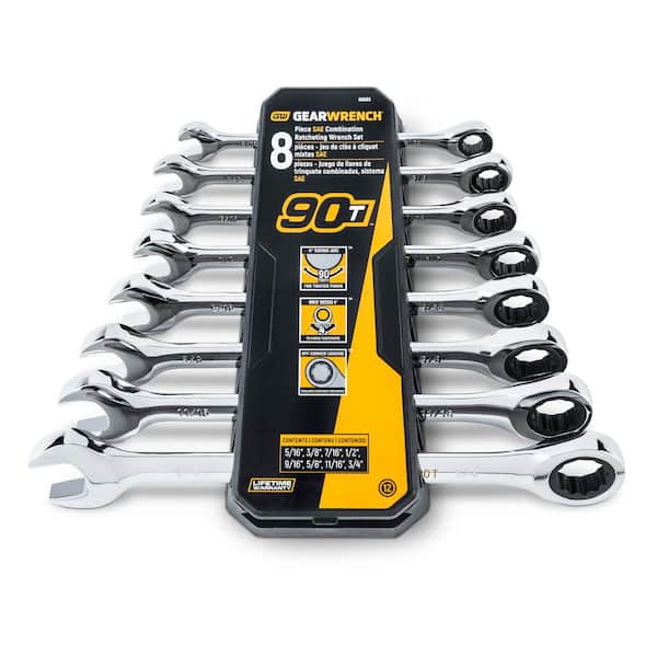 GEARWRENCH Standard and Flex-Head SAE Combination Ratcheting