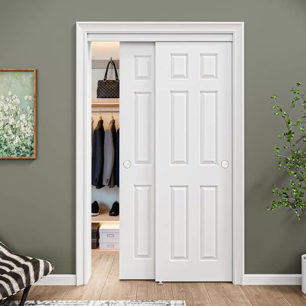 【ジア】ANDRESD アイボリー　 Sサイズ ARK DESIGN 48 in. x 80 in. Paneled 6-Lite White Primed MDF