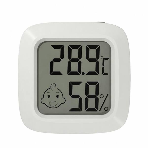 Digital Hygrometer Thermometer with Comfort Indicator 2 x 2 in. Compact Indoor Room Temperature Tool