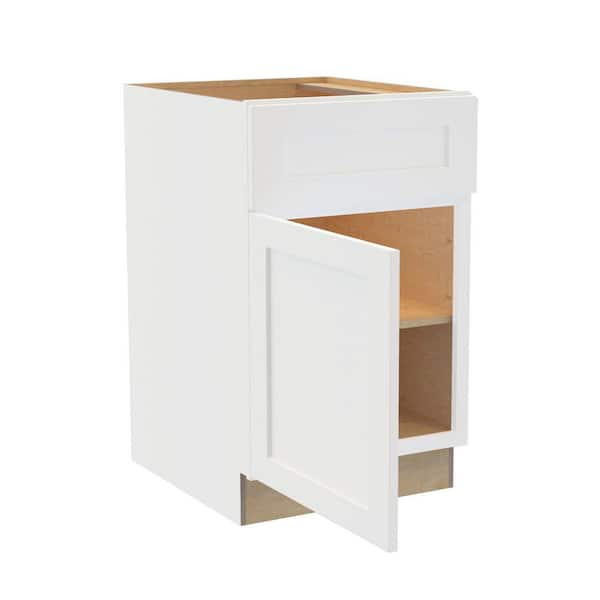 Newport 21 in. W x 24 in. D x 34.5 in. H Assembled Plywood Base Kitchen Cabinet in Pacific White with Soft Close LH