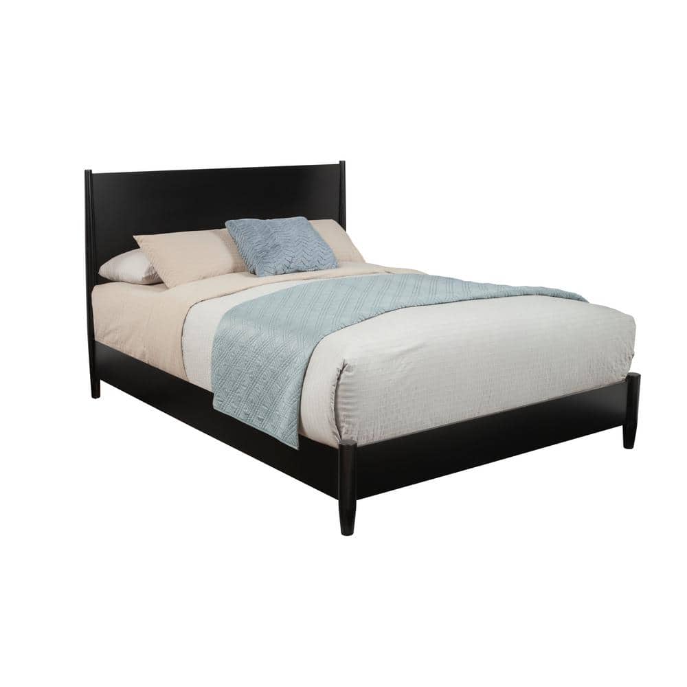 Flynn Black Wood Frame Full Platform Bed