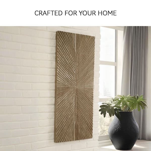 Signature DESIGN BY ASHLEY Lenora 48 in. x 20 in. Distressed Brown
