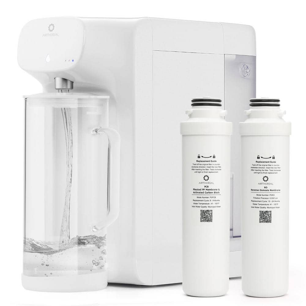 Reverse Osmosis Countertop Water Filter, with Premium Glass Pitcher, 5 Stag