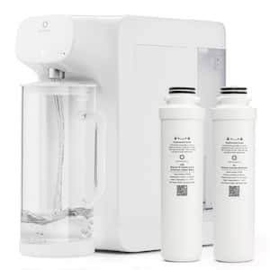 Reverse Osmosis Countertop Water Filter, with Premium Glass Pitcher, 5 Stage Purification, Install-Free RO Filtration