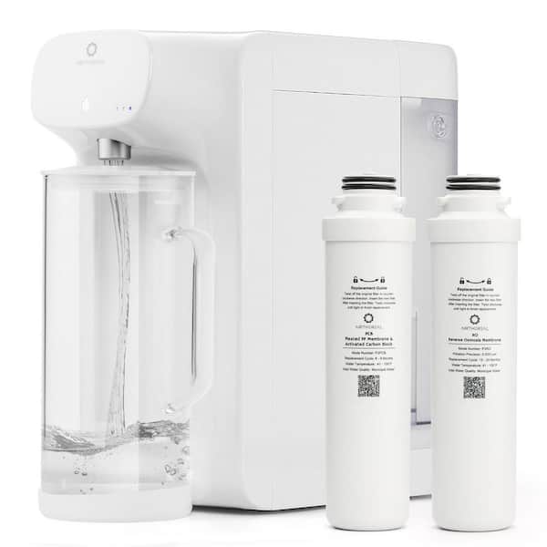 Airthereal Reverse Osmosis Countertop Water Filter, with Premium Glass Pitcher, 5 Stage Purification, Install-Free RO Filtration