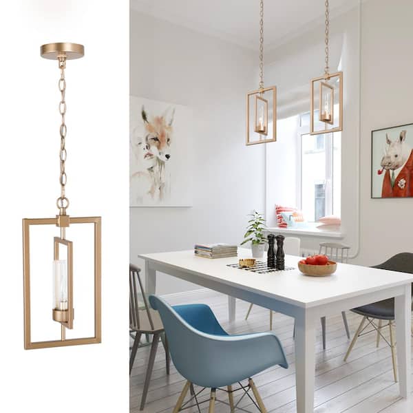 Uolfin Modern Gold Geometric Pendant, Modern Oval Dining Table Lighting Ideas