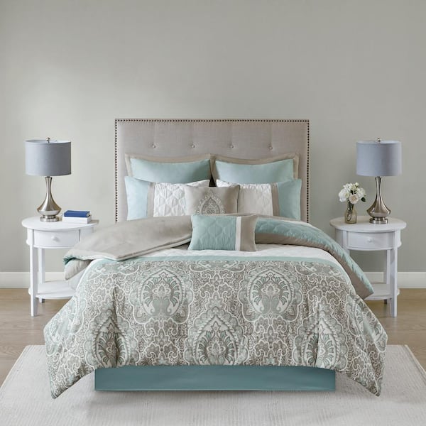 510 Design Josefina 8-Piece Seafoam Polyester Queen Comforter Set