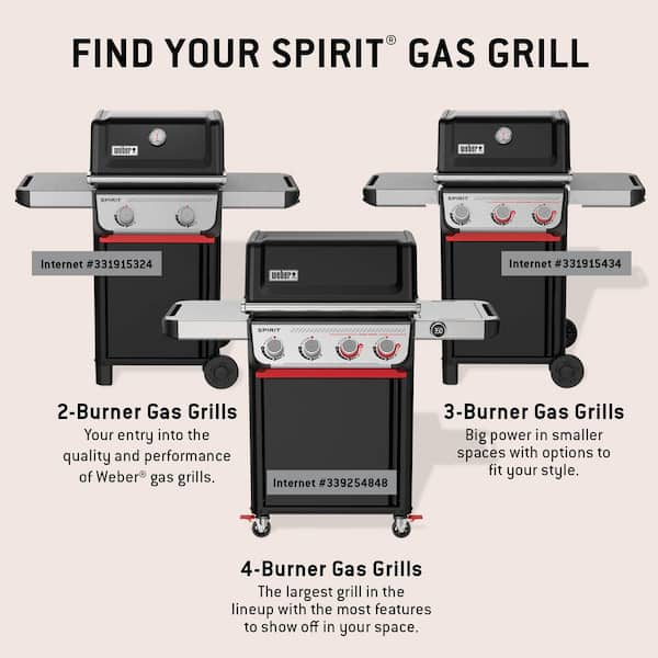 Weber Spirit E-210 2-Burner Liquid Propane Gas Grill in Black with