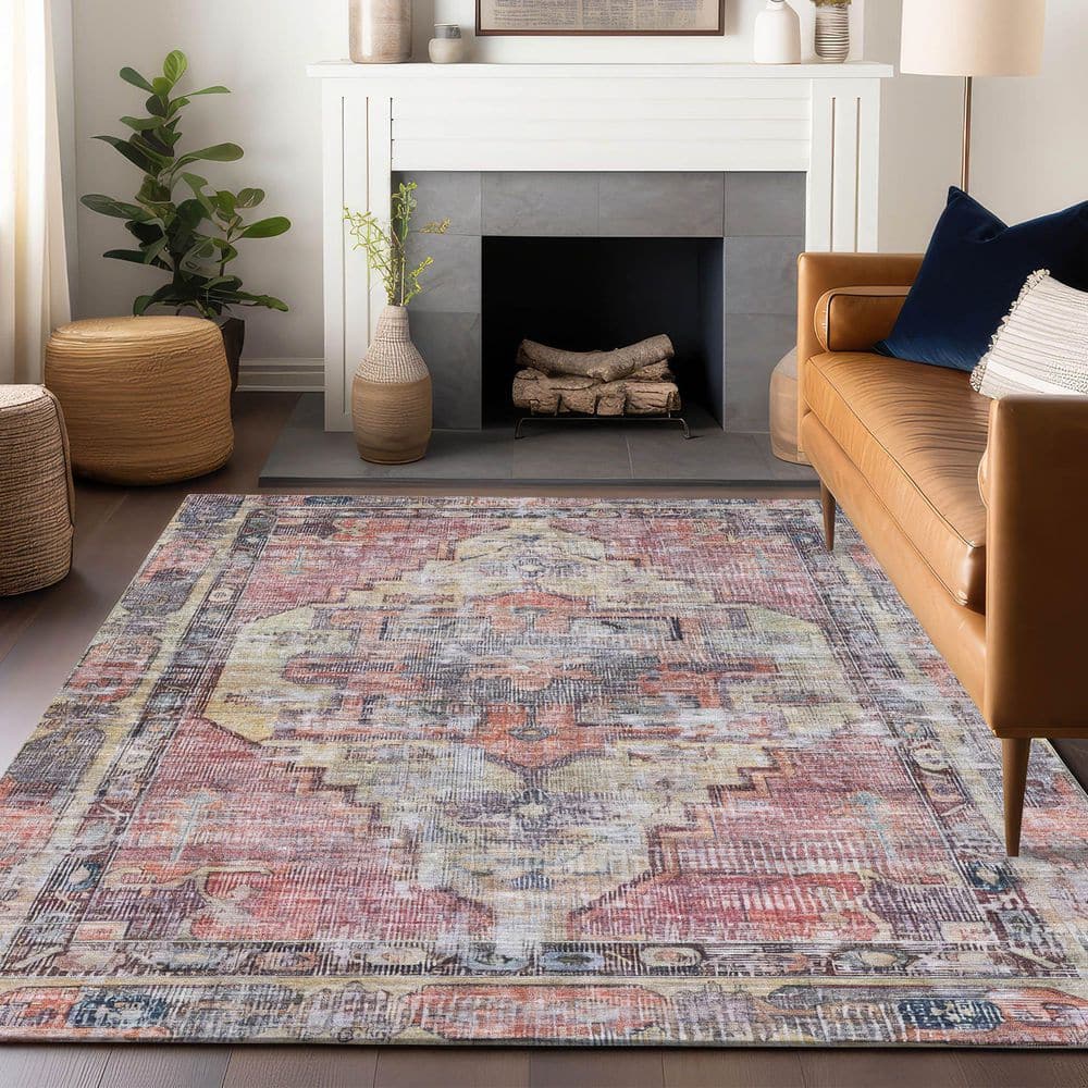 Chantille Machine Washable Indoor/Outdoor Abstract ACN1729 Paprika 5 ft. x 7 ft. 6 in. Area Rug price history on PriceWatchPro