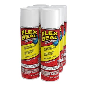 Flex Seal White 14 oz. Aerosol Liquid Rubber Sealant Coating Spray Paint (6-Pack)