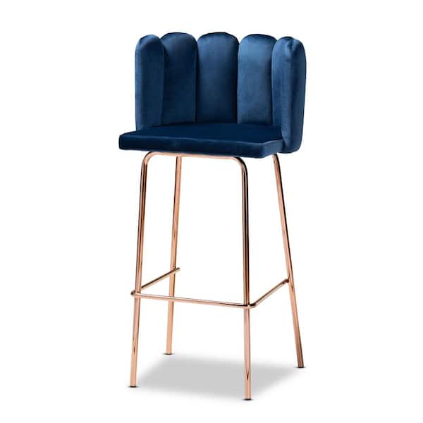 navy gold bar stools