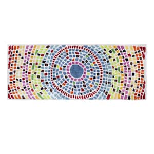 Picasso Mosaic Bath Rug 20 in. x 60 in. Color Multi