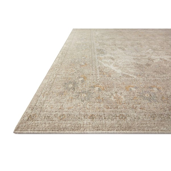 Chris Love Julia Rosemarie Ivory/Natural 7 ft. 9 in. x 7 ft. 9 in. Round Traditional Area Rug