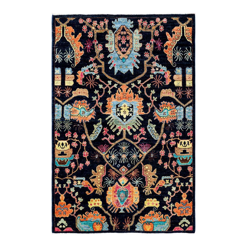 Solo Rugs Serapi OneofaKind Traditional Blue 4 ft. x 6 ft. Hand