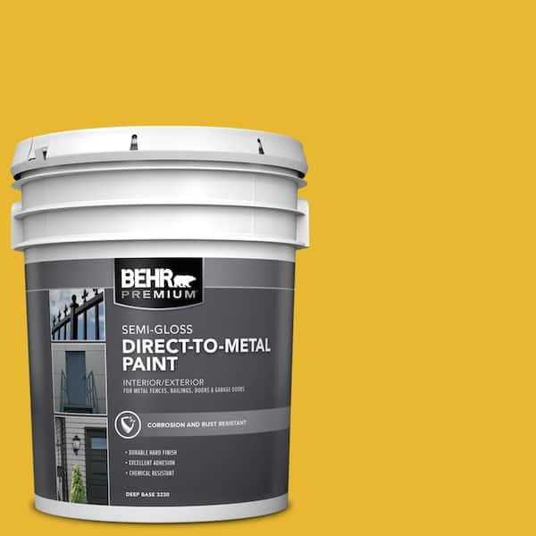 BEHR PREMIUM 5 gal. #S510-7 Dark Denim Semi-Gloss Direct to Metal  Interior/Exterior Paint 323005 - The Home Depot