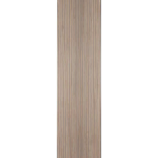 FROM PLAIN TO BEAUTIFUL IN HOURS Tiny Slats 1/4 in. x 1 ft. x 9.3 ft. Brown Maple Glue-Up Foam Wood Slat Walls (10-Pack)/93 sq. ft.