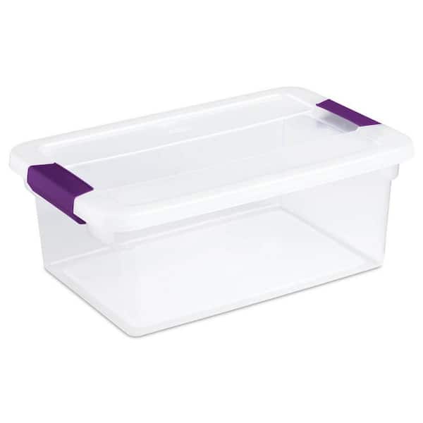 Sterilite 32 qt. Storage Box Stackable Latching Container in Clear  (12-Pack) 12 x 14968006 - The Home Depot