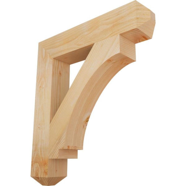 Ekena Millwork 6 in. x 36 in. x 32 in. Douglas Fir Imperial Craftsman Rough Sawn Bracket