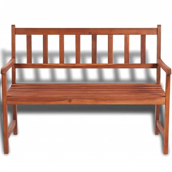 Movisa 47.2 in. Solid Acacia Wood Outdoor Bench