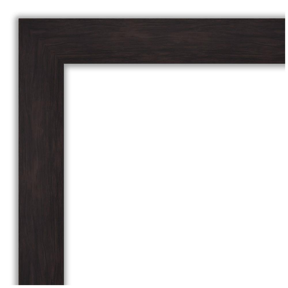 Espresso Brown Polystyrene Framed Vanity Mirror 33.5 x 27.5 Inches