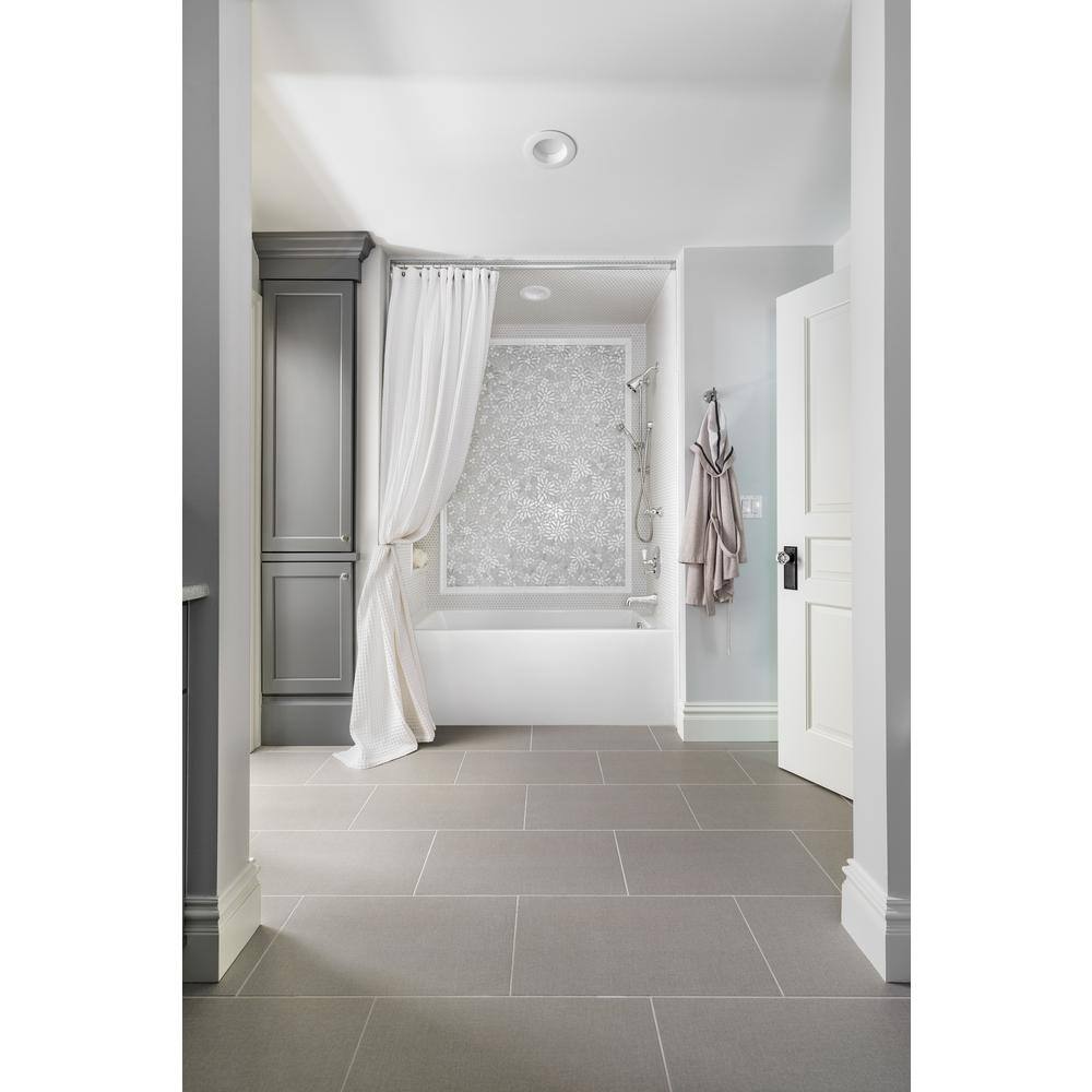 Sydney 60'' White Acrylic Rectangular Alcove Bathtub